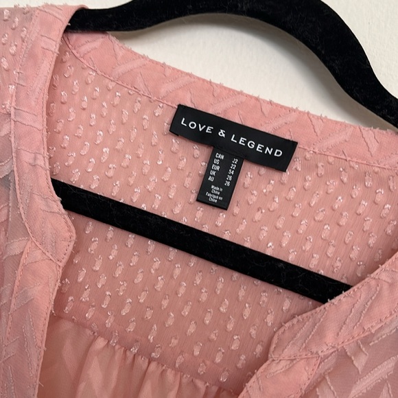 LOVE  & LEGEND 🌸 long sleeve Tops size US 22/ Tunic style / Salmon pink. - Picture 3 of 8